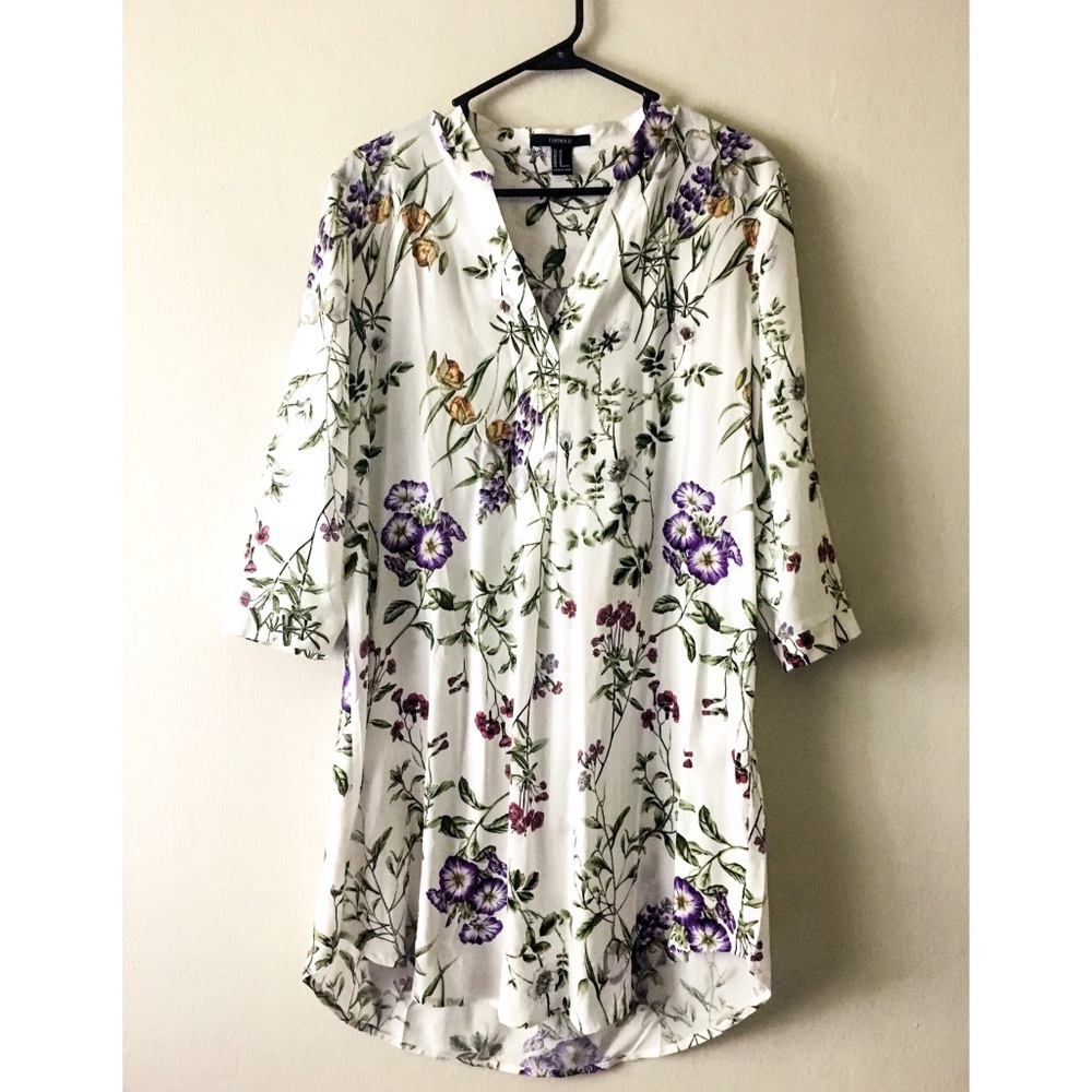 Floral Print Popover Skirt Dress